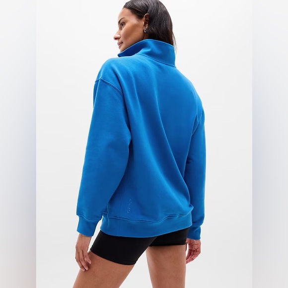 NWT Athleta Forever Fleece 1/4 Zip Sweatshirt - Picture 2 of 6